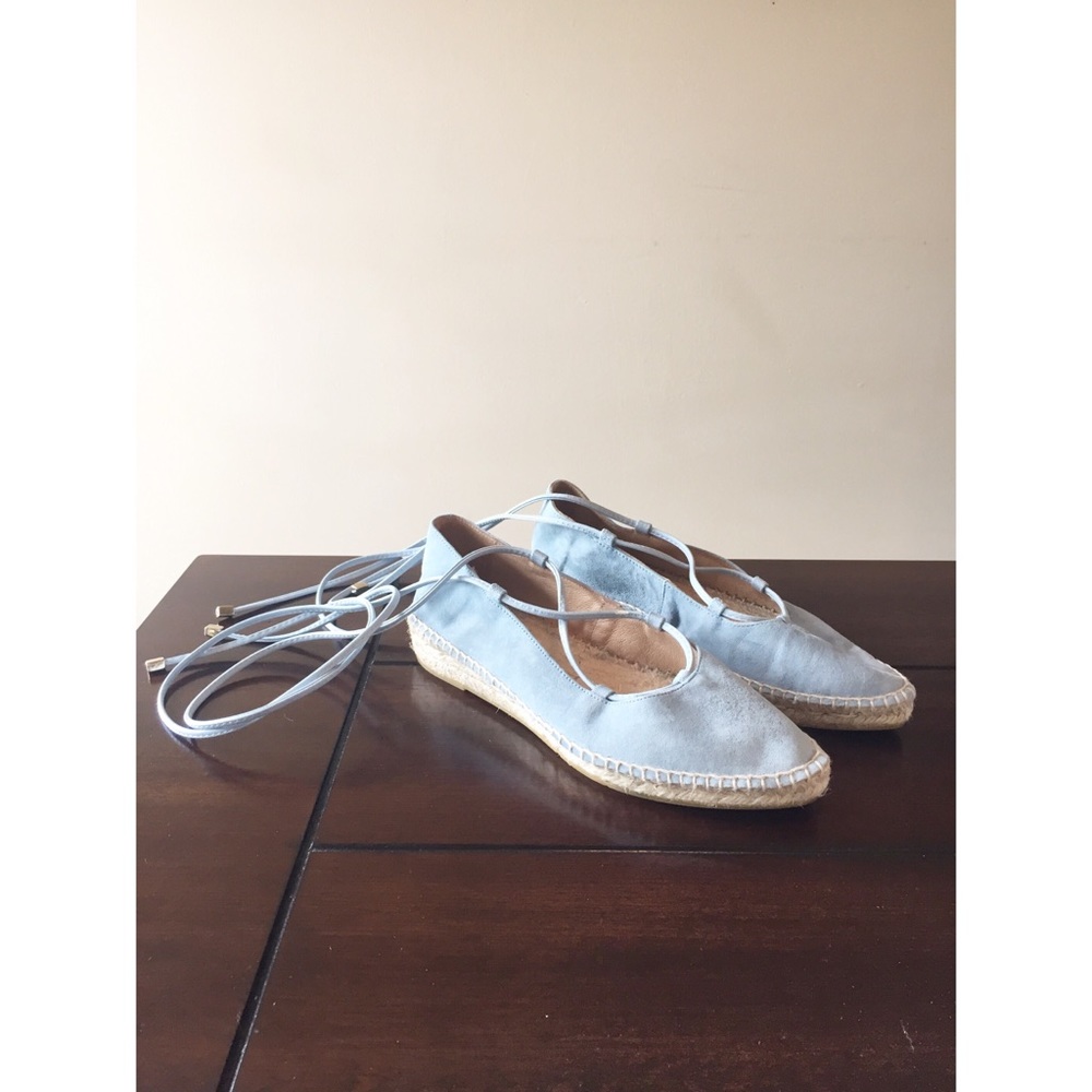 Romena Handmade Blue Suede Espadrilles EUR 37